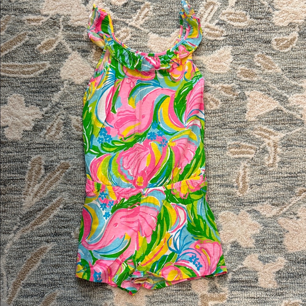 Lilly Pulitzer Pink and Green Kids One Piece
